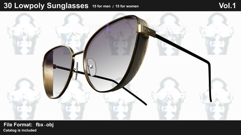 30 low-poly sunglasses Vol.1