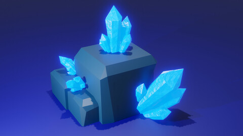 Crystal Rock Low Poly