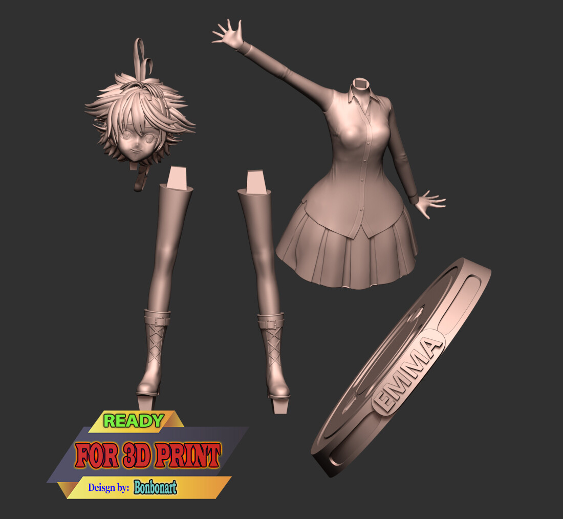 Emma - The Promised Neverland 3D Print Model by Bon Bon Art