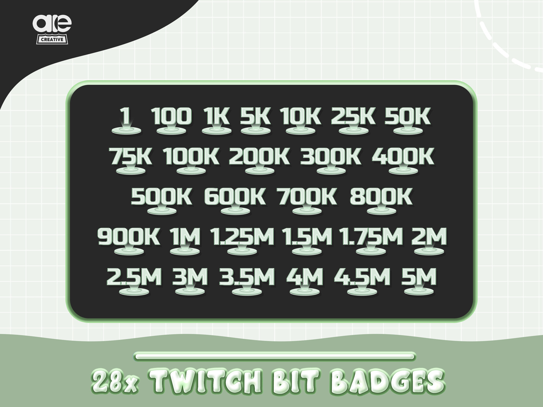 ArtStation - 18 Bits Badges For Twitch, Subscribe Badges, Cheer