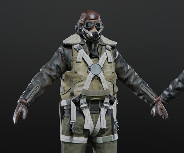 ArtStation - SOLDIER WWII USA Pilot Rigged | Resources