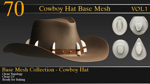 Cowboy Hat Base Mesh vol_01