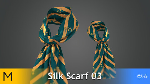 Silk Scarf 03 Marvelous Designer, CLO3D