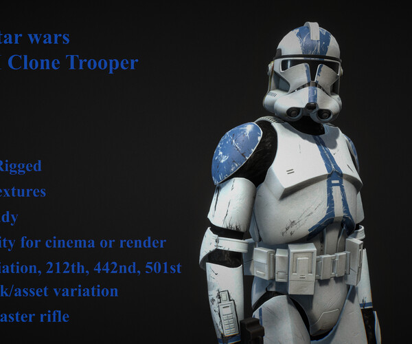 ArtStation Clone trooper phase 2 501st elite legion Resources