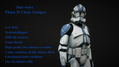 Clone trooper phase 2 501st elite legion