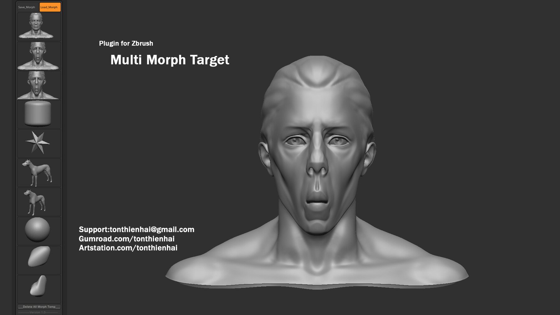multiple morph targets zbrush