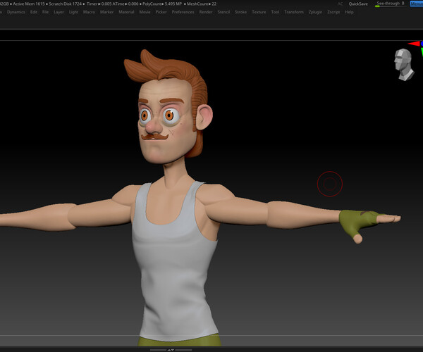 ArtStation - Male Character Basemesh - Gymer - ZBrush 2022 - Garet ...