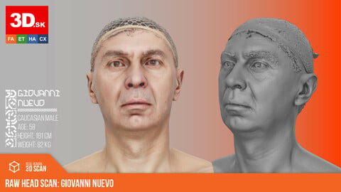Raw 3D Head Scan | Giovanni Nuevo