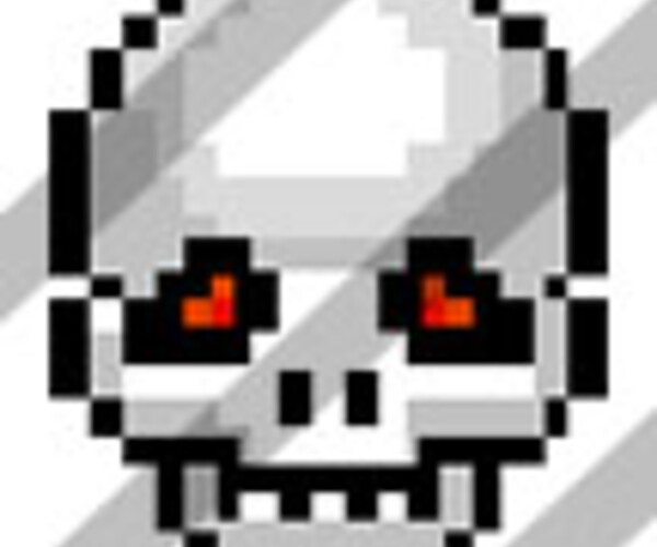 minecraft skeleton face pixel art