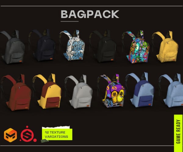 ArtStation - Bagpack 1 | Game Assets