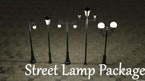street Lamp Package 3dasset Street Light