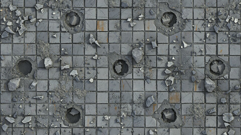 Substance Concrete Damaged Tiles