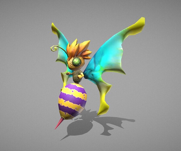ArtStation Death Flower Bee bug Creature Game Assets