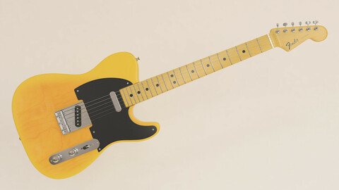 Fender Telecaster mid 60s Electric Guitar 3D model