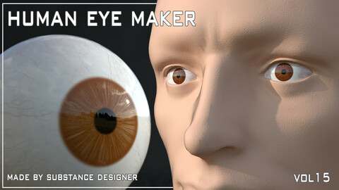 Human eye maker Material - VOL15 ( Sbsar file + SBS file)