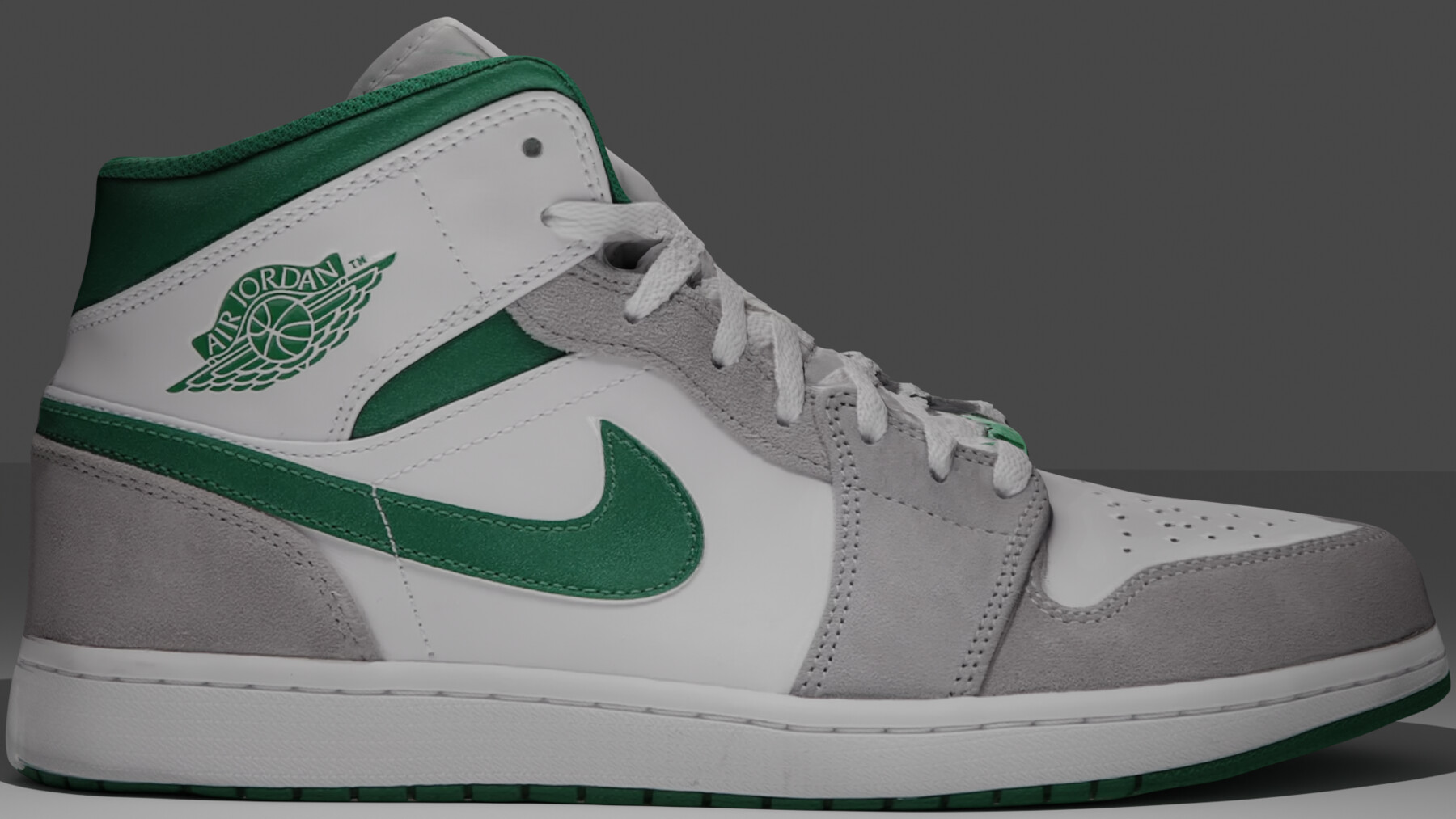 jordan 1 mid green and grey