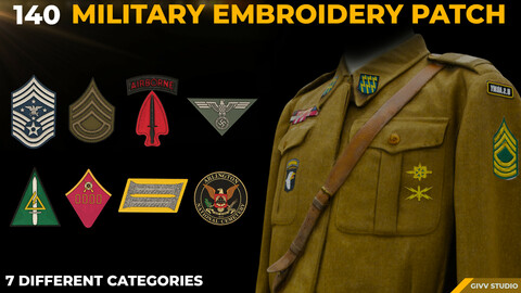 MILITARY SYMBOLS EMBROIDERY PATCHES (+DECALS)