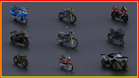 Bikes pack 1.1 | Bike models 3D | Realistic Textured file | Download Now