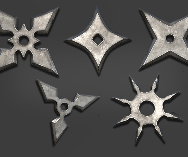 ArtStation - 25 Shuriken Models Lowpoly and Highpoly (with UV) , IMM ...