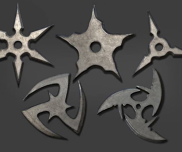 ArtStation - 25 Shuriken Models Lowpoly and Highpoly (with UV) , IMM ...