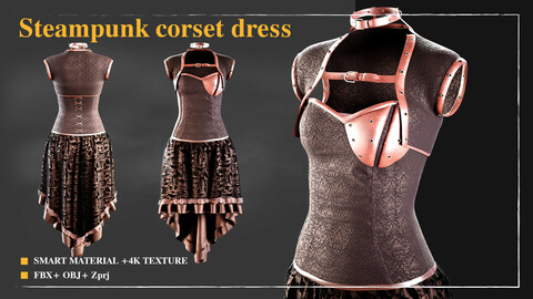 steampunk corset dress