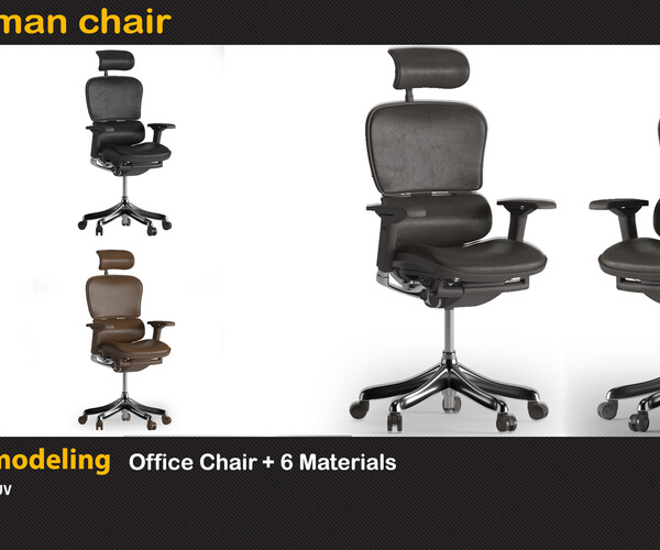 ArtStation Ergohuman Office Chair Game Assets