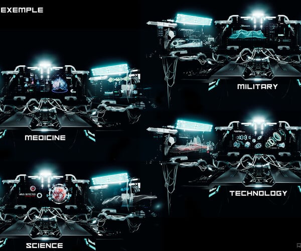 Artstation - Sci-fi Modular Computer Station 