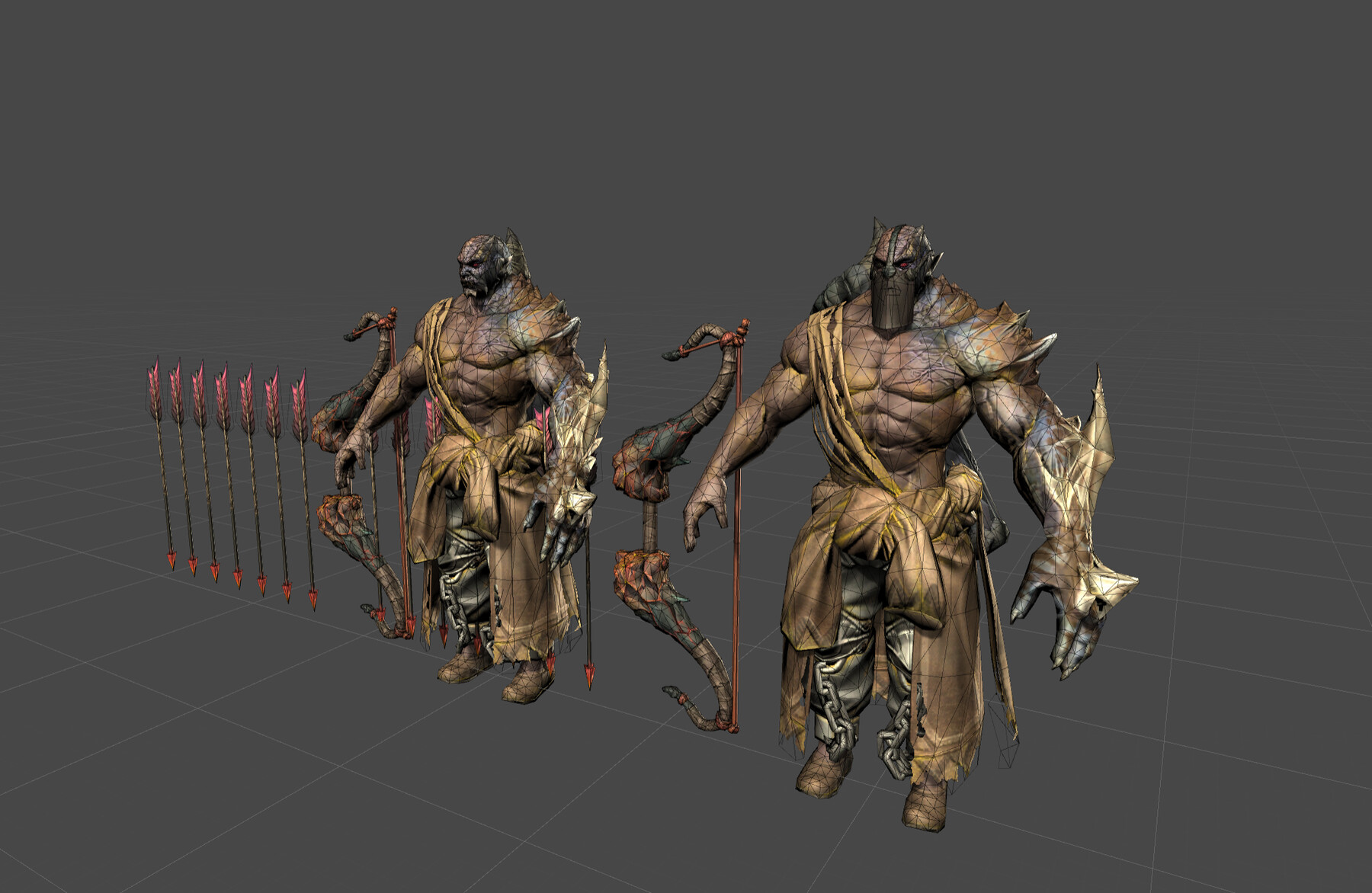 ArtStation - Demon Mutant Archer | Game Assets