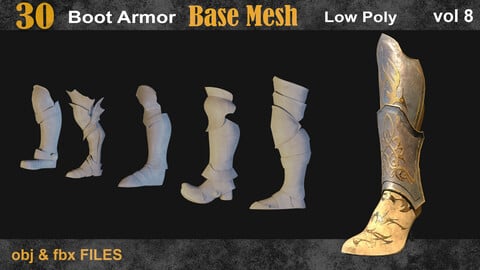 30 Boot armor Base Mesh vol 8