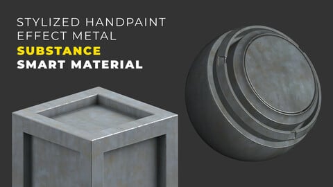 Stylized Handpaint Effect Metal Smart Material