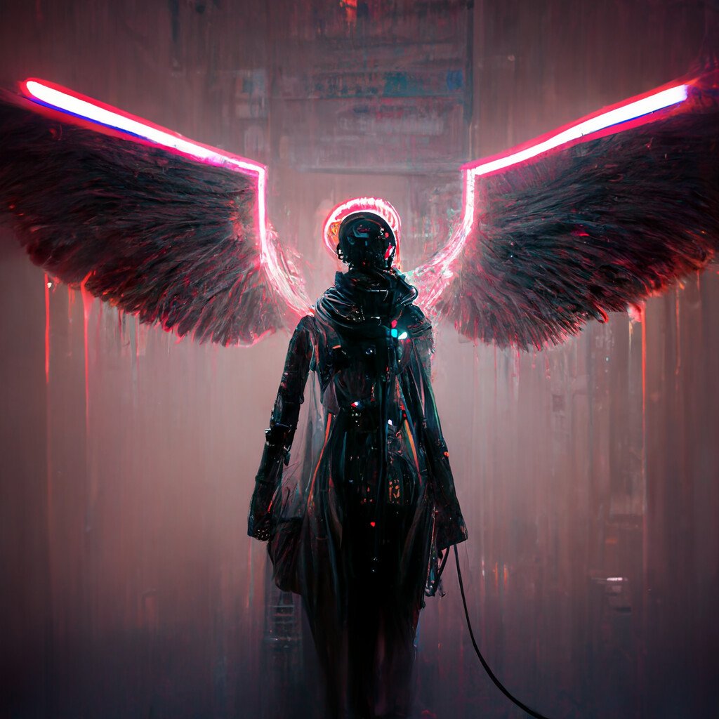 ArtStation   Cyberpunk Angel