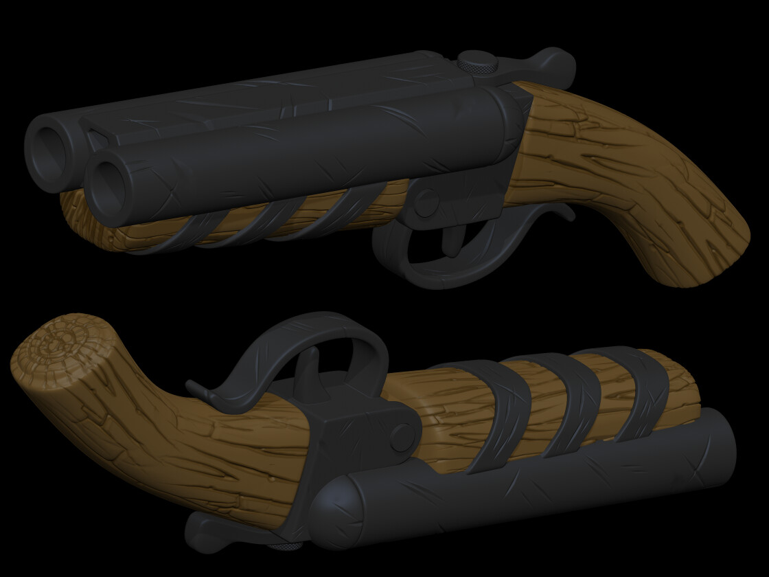 ArtStation - Demon Slayer Genya short shotgun fan-art, both forms ...