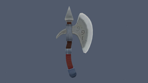 Stylized Hand Painting Axe
