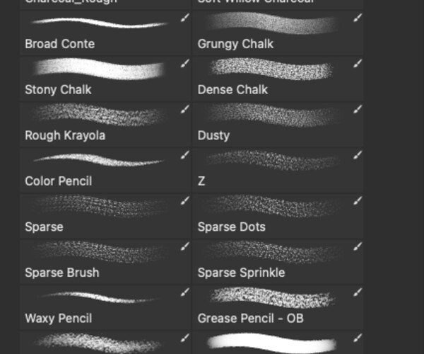 ArtStation - Dry Media Brush Pack by Brush Impact | Brushes