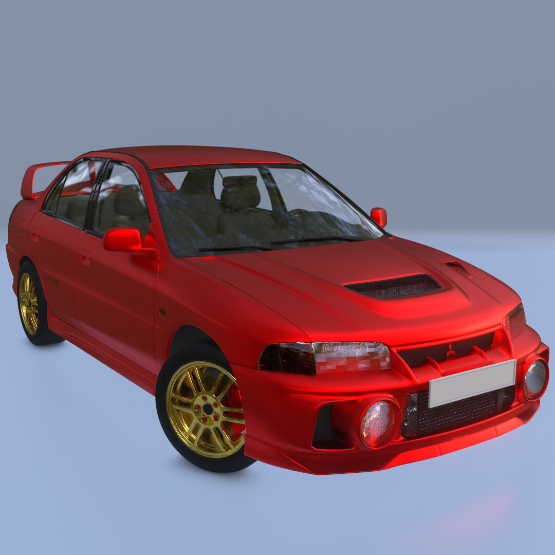 ArtStation - Mitsubishi LANCER EVO 4 | Game Assets