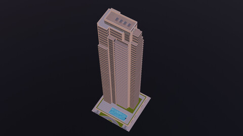 HIGH RISE BUILDING GAME READY LOW POLY