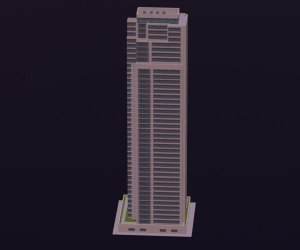 Artstation - High Rise Building Game Ready Low Poly 