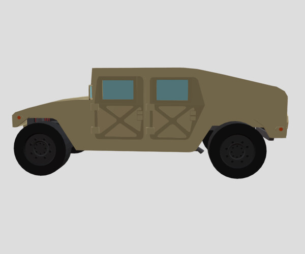 ArtStation - Low Poly Military Desert Camo Humvee | Resources