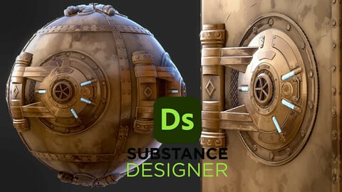 Stylized Vault Door - Substance 3D Designer