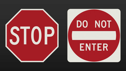 "Stop" & "Do Not Enter" Textures (PSD)