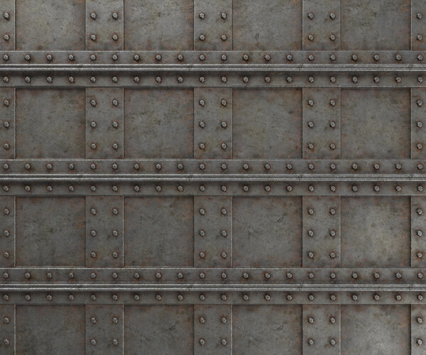 ArtStation - Steel Wall with Bars and Bolts Horror PBR Procedural ...