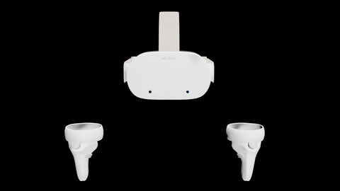 Oculus Quest 2 - 3D Headset and Controller Asset