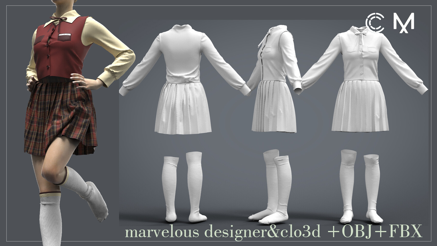 ArtStation - Cheerleader Outfit, Marvelous Designer