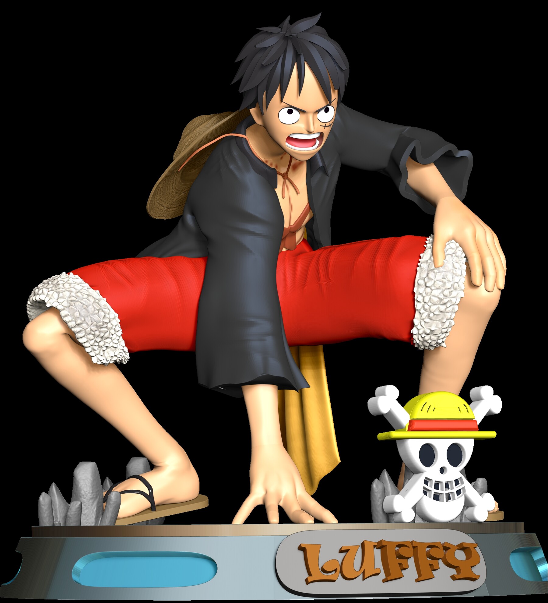 BANDAI Anime Heroes - One Piece - Figurine Anime heroes 17 cm - Monkey D.  Luffy - ADMI