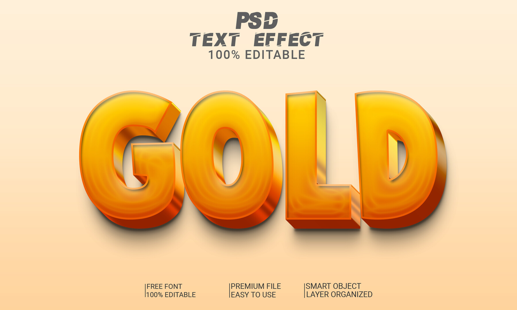 Premium PSD  Big deals gold 3d