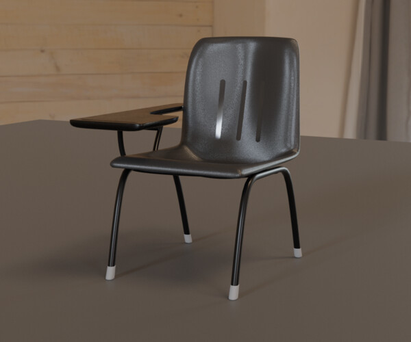 ArtStation School Chair with Armrest Game Assets