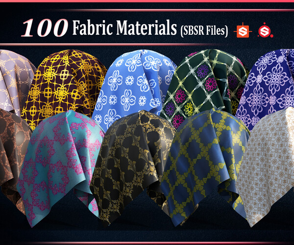 ArtStation - 100 Fabric Materials-SBSAR-Vol01 | Game Assets