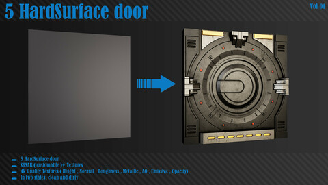 5 HardSurface Door - Vol01