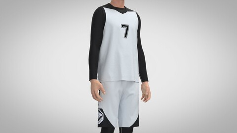 Basketball Outfit 2, Marvelous Designer, Clo +obj, fbx