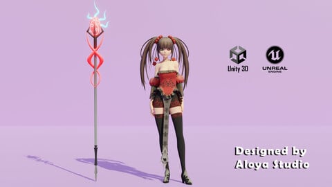 Female Magical Fantasy | Anime character | Ready to Unity - Unreal Engine